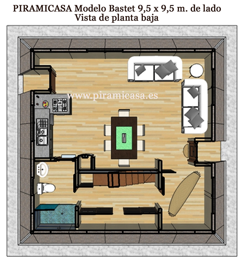 Casa piramidal en monte